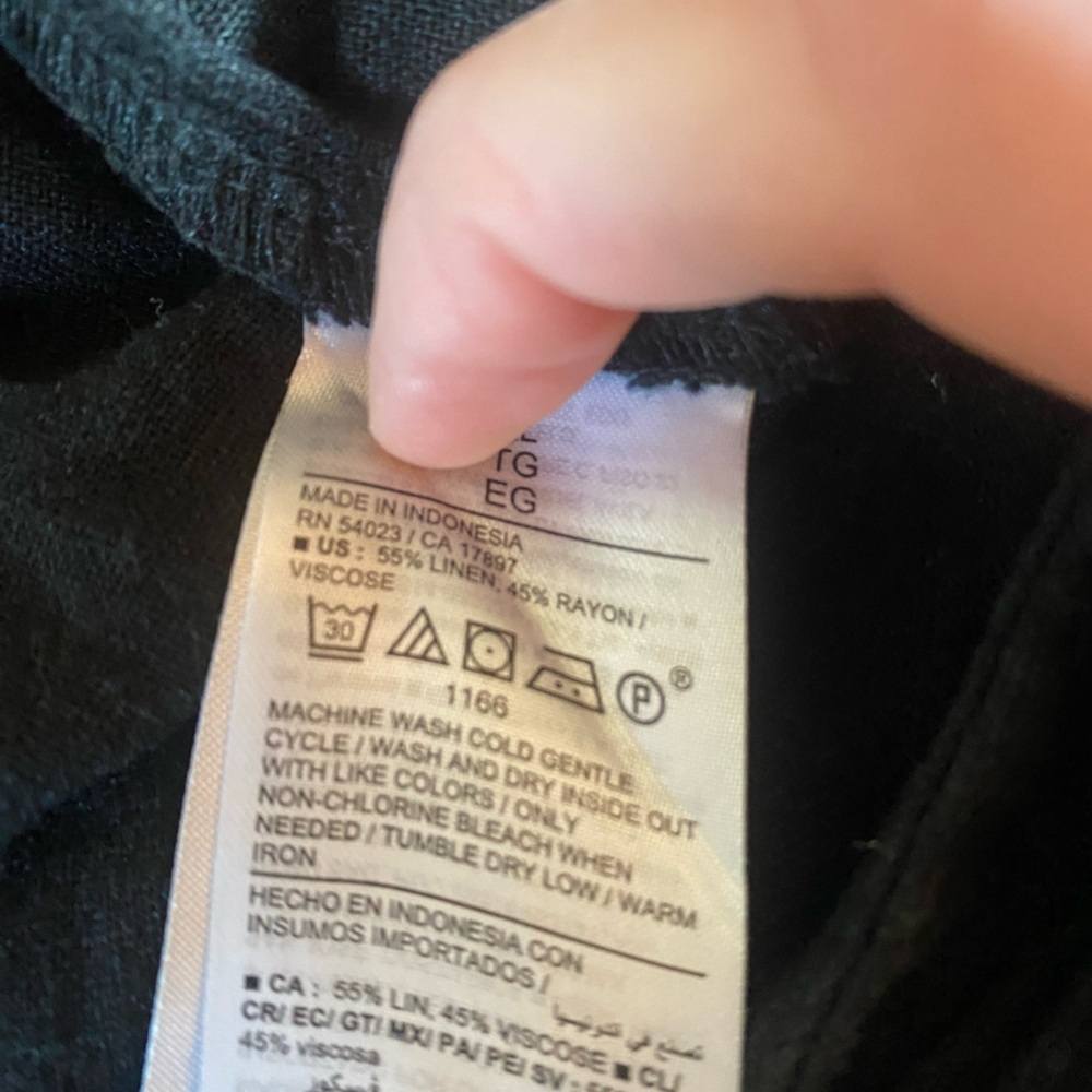 Old Navy Black Linen Skort sz XL - Picture 5 of 5